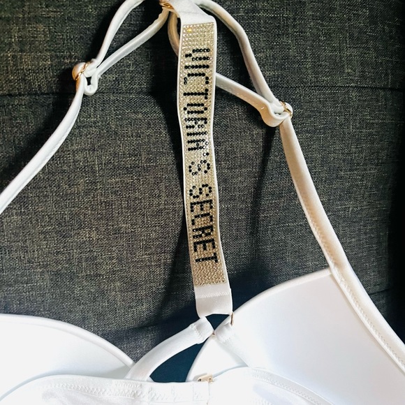 VICTORIA'S SECRET Shine Back Strap Full Coverage Push-Up Bikini Top Swim 36C RED - Picture 11 of 11